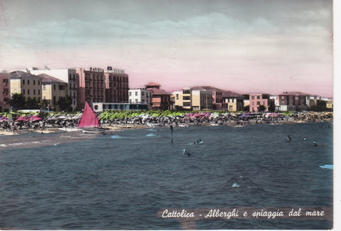 AK Cattolica - Alberghi e spiaggia dal mare.