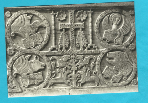 AK Cividale - Duomo. Museo Paleocristiano. Battistero di Callisto. Particolare del Paliotto di Sigualdo.