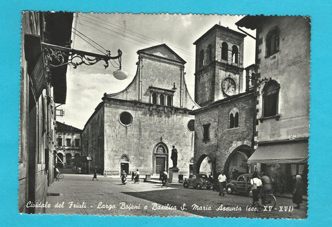 AK Cividale del Friuli - Largo Bojani e Basilica S. Maria Assunta.