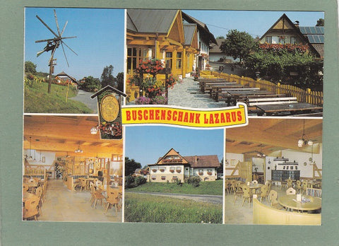 AK St. Stefan ob Stainz. Buschenschank Familie Lazarus vlg. Pers. Langegg a.d. Schilcherstraße 20.