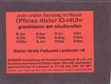 Werbe-AK Stainz, Atelier Grete Faßwald, Lastenstraße 14. Glasbläserei Schmuckwerkstatt; Goldschmiede Simon Gjecaj, Stainz.