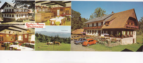 Doppel-Werbe-AK St. Stefan ob Stainz. Gasthof und Pension Wassermann.