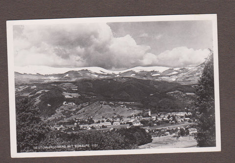 AK Deutschlandsberg mit Koralpe. (um1958)