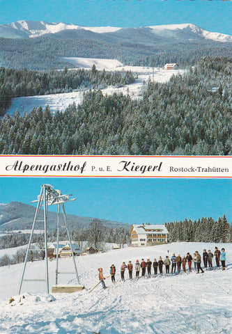 AK Rostock-Trahütten auf der Koralpe. Alpengasthof P. u. E. Kiegerl. Trahütten 7.