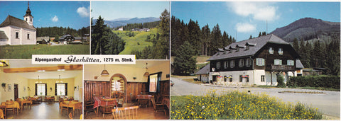 AK Doppel-Werbe-AK Alpengasthof Glashütten. Pächter: P. u. A. Kuehs.