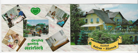 Doppel-Werbe-AK Eibiswald, Aichberg 83. Gasthof Christiane Safran.