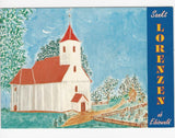 AK Pfarrkirche St. Lorenzen ob Eibiswald am Haderniggkogel.