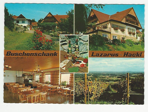 AK St. Stefan ob Stainz. Buschenschank und Schilcherstation Lazarus-Hackl vlg. Pers. Langegg 20.
