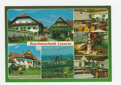 AK St. Stefan ob Stainz. Buschenschank J. u. M. Lazarus vlg. Pers. Langegg a.d. Schilcherstraße 20.