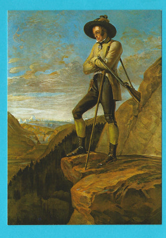 AK Erzherzog Johann v. Österreich als Jäger nach einem Gemälde von P. Krafft, 1817. Steirische Landesausstellung 1982, Schloß Stainz.
