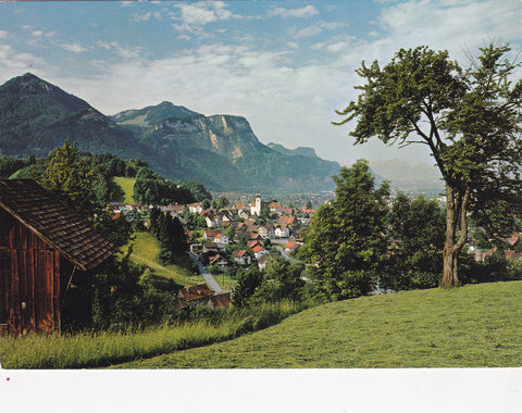 AK Gartenstadt Dornbirn mit Staufenspitze und Breiter Berg.