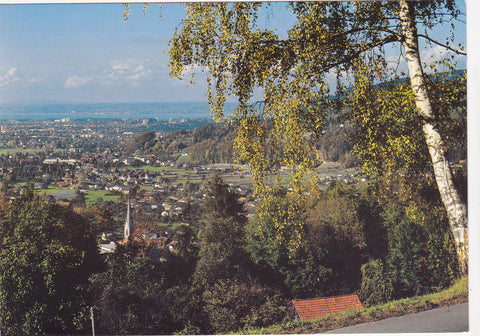 AK Blick vom Achrain bei Dornbirn zum Bodensee.