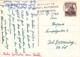 AK Garten- und Messestadt Dornbirn mit Schweizer Bergen.