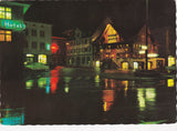 AK Dornbirn, Marktplatz bei Nacht.