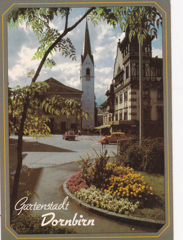 AK Gartenstadt Dornbirn. Blick zur Pfarrkirche St. Martin.