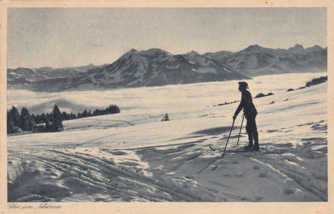 AK Alpenhotel Bödele. Über dem Nebelmeer.