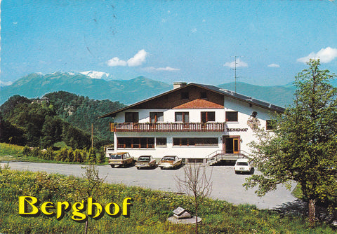 AK Hohenems. Berghof. Speiserestaurant, Cafe u. Pension. Herbert u. Vroni Messmer.