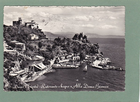 AK Duino (Trieste) – Ristorante e bagno „Alla Dama Bianca“.