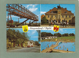 AK Siegendorf. Zuckerfabrik, Rathaus, Eisenst. Straße. Schwimmbad.