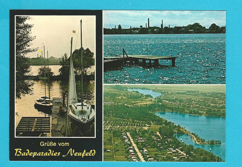 AK Grüße vom Badeparadies Neufeld.