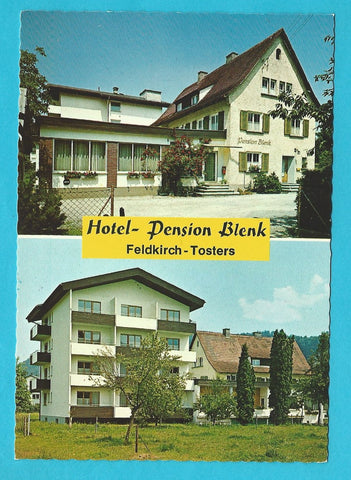 AK Feldkirch - Tosters. Hotel Pension Blenk. Besitzer: Familie H. Blenk.