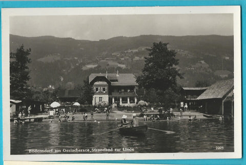 AK Bodensdorf am Ossiachersee, Strandbad zur Linde. (1940)