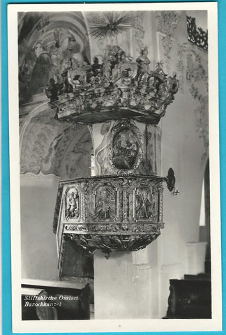 AK Stiftskirche Ossiach. Barockkanzel.