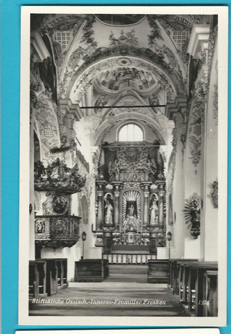 AK Stiftskirche Ossiach Inneres Fromiller Fresken.