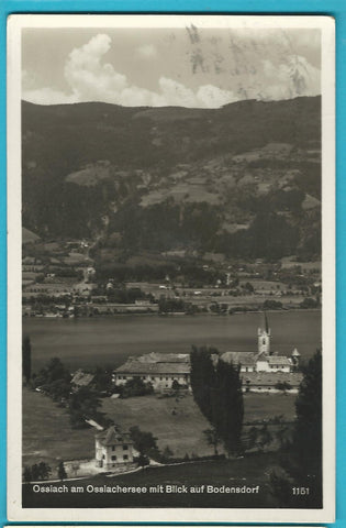 AK Ossiach am Ossiachersee mit Blick auf Bodensdorf. (1932)