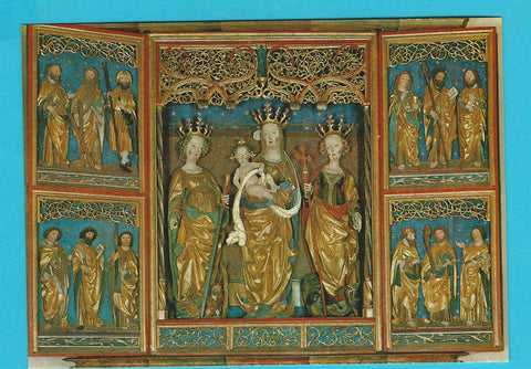 AK Ehem. Stift Ossiach. Gotischer Flügelaltar.