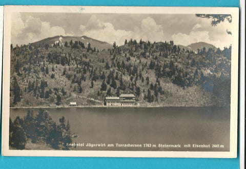 AK Seehotel Jägerwirt am Turrachersee mit Eisenhut. (1935)