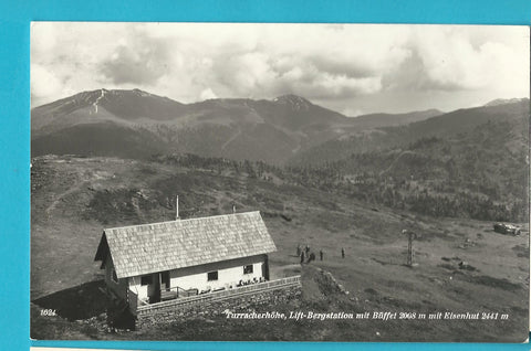 AK Turracherhöhe Lift-Bergstation mit Büffet mit Eisenhut.