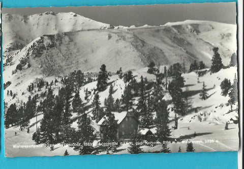AK Wintersportplatz Turracherhöhe Schiheim Gangl geg. Kornock. Rinsennock. (1967)