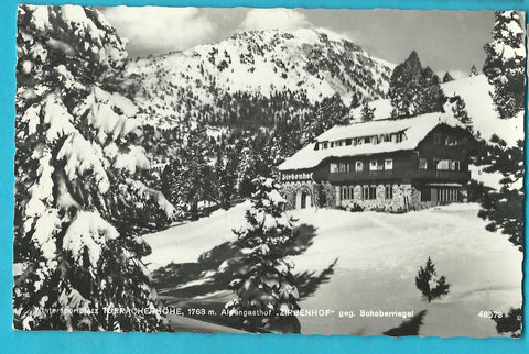 AK Wintersportplatz Turracherhöhe Alpengasthof Zirbenhof geg. Schoberriegel. (1961)