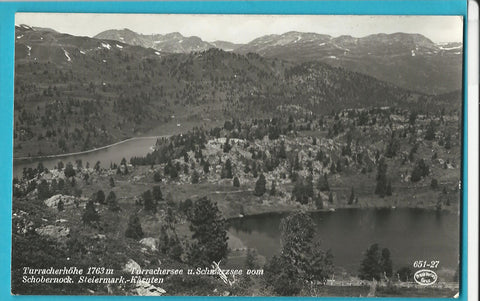 AK Turracherhöhe. Turrachersee u. Schwarzsee vom Schobernock. (1938-39)