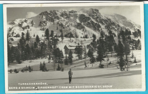 AK Turracherhöhe. Berg & Skiheim Zirbenhof mit Schoberriegl.