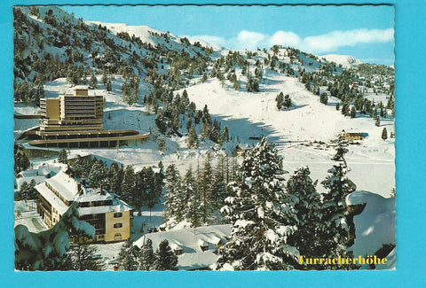 AK Wintersportplatz Turracherhöhe. Hotel Hochschober und Ferien-Hotel.