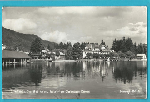 AK Steindorf am Ossiachersee. Strandhotel und Strandbad Weber.