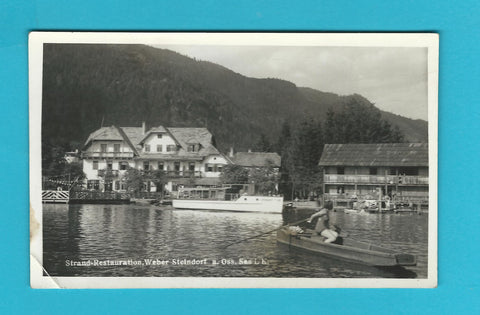 AK Steindorf am Ossiachersee. Strand Restauration Weber.