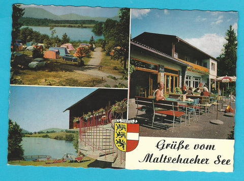 AK Feldkirchen, Maltschacher See. Camping Strandbad Gasthaus Arnulf Spieß.