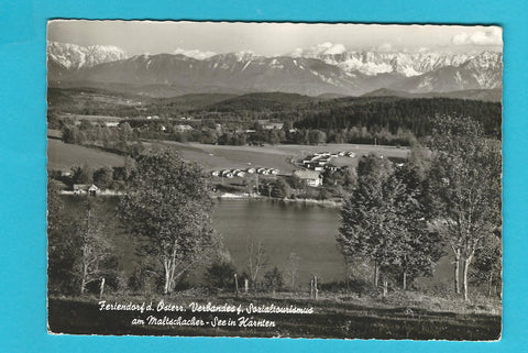 AK Feriendorf des Österr. Verbandes für Sozialtourismus am Maltschachersee bei Feldkirchen.