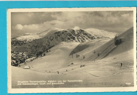 AK Skigebiet Turracherhöhe Abfahrt von der Turracheralm mit Schoberriegel, Gruft und Kaserhöhe.