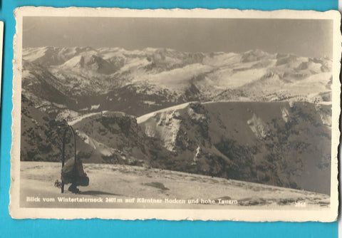 AK Blick vom Wintertalernock auf Kärntner Nocken und hohe Tauern. (1935)