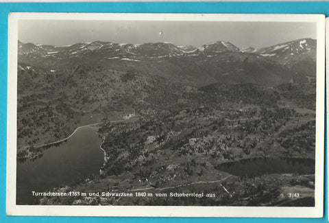 AK Turrachersee und Schwarzsee vom Schoberriegl aus.