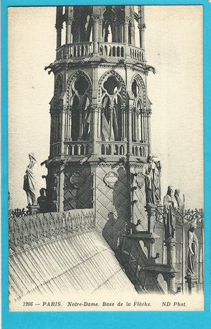 AK Paris. Notre-Dame. Base de la Fleche.