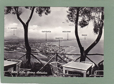 AK Saluti dalla Riviera Adriatica.