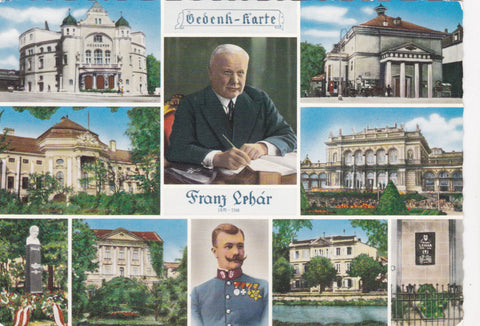 AK Gedenk-Karte Franz Lehar. Wien. Bad Ischl.