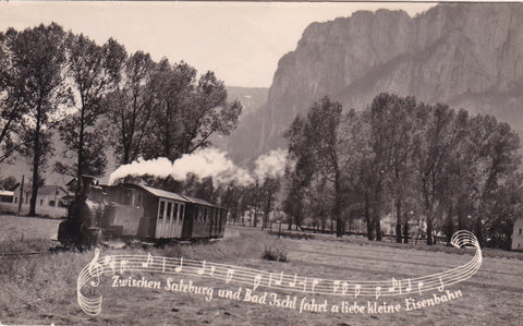 AK Zwischen Salzburg und Bad Ischl....kleine Eisenbahn.