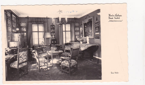 AK Bad Ischl. Haus Lehar. Arbeitszimmer.