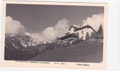 AK Bad Ischl. Alpengasthof Sopgiens Doppelblick.
